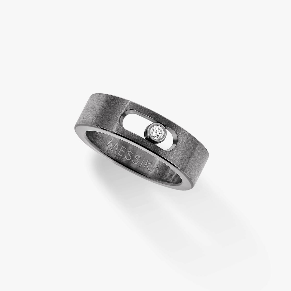 Ring For Her Graphite Titanium Diamond Move Titanium Graphite PM 07164-TG