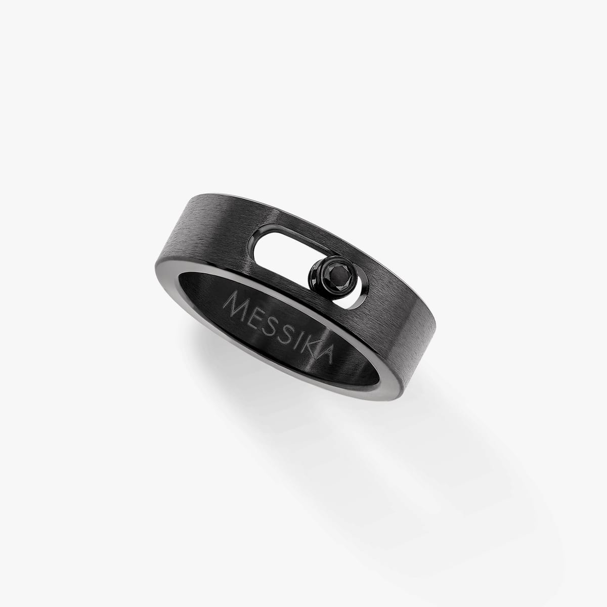 Ring For Him Black Titanium Diamond Bague Move Titanium PM 07165-TB