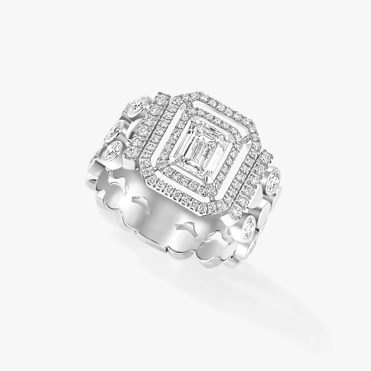 Bague Femme Or Blanc Diamant Bague multi-rangs D-Vibes 12445-WG