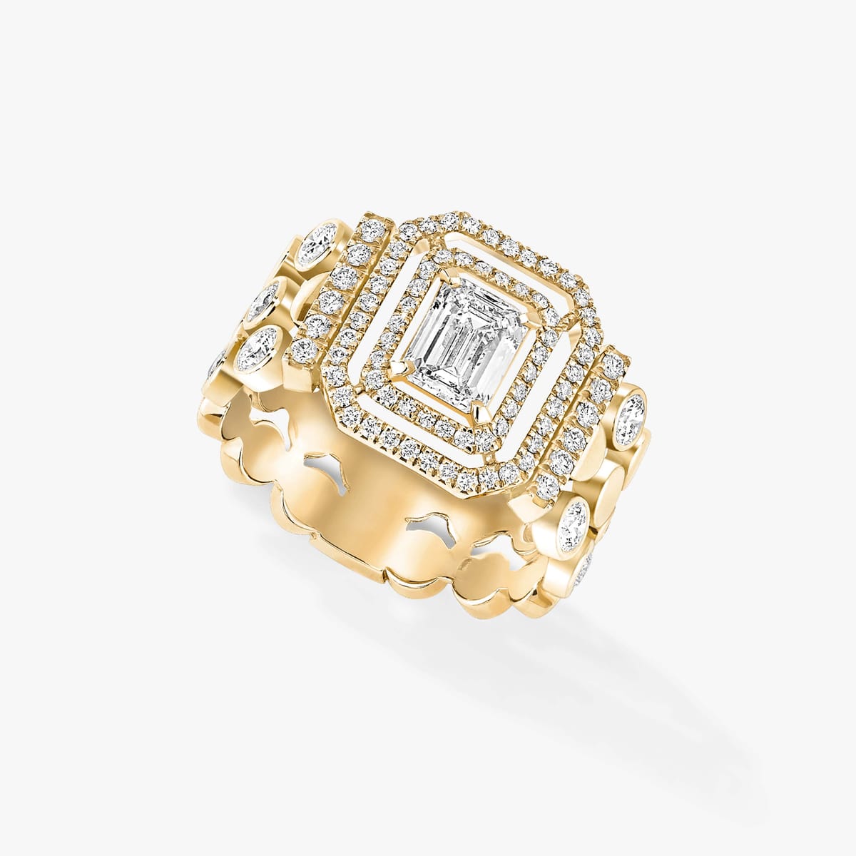 Ring For Her Yellow Gold Diamond Bague multi-rangs D-Vibes 12445-YG