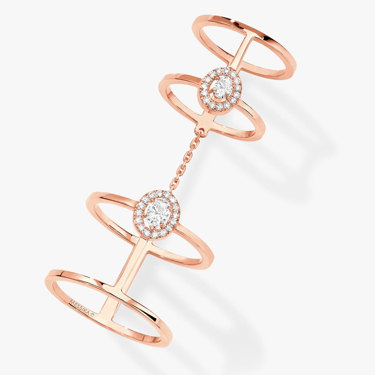 Ring For Her Pink Gold Diamond Glam'Azone Double 06141-PG