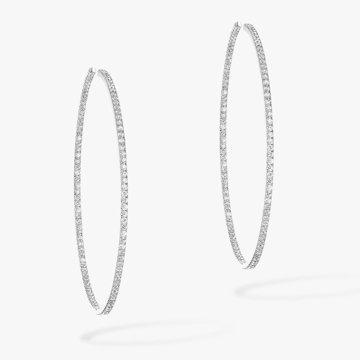 Earrings For Her White Gold Diamond Créoles Gatsby M 04687-WG
