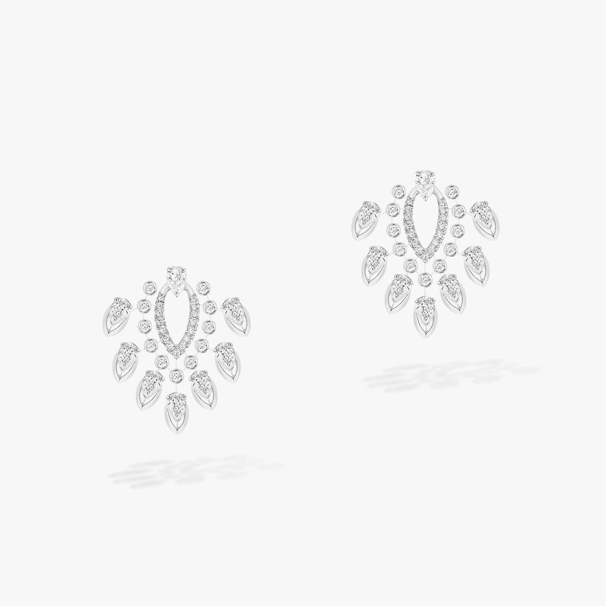 Earrings For Her White Gold Diamond Desert Bloom 07475-WG