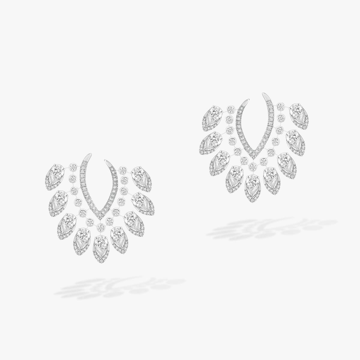 Earrings For Her White Gold Diamond Desert Bloom L 07362-WG