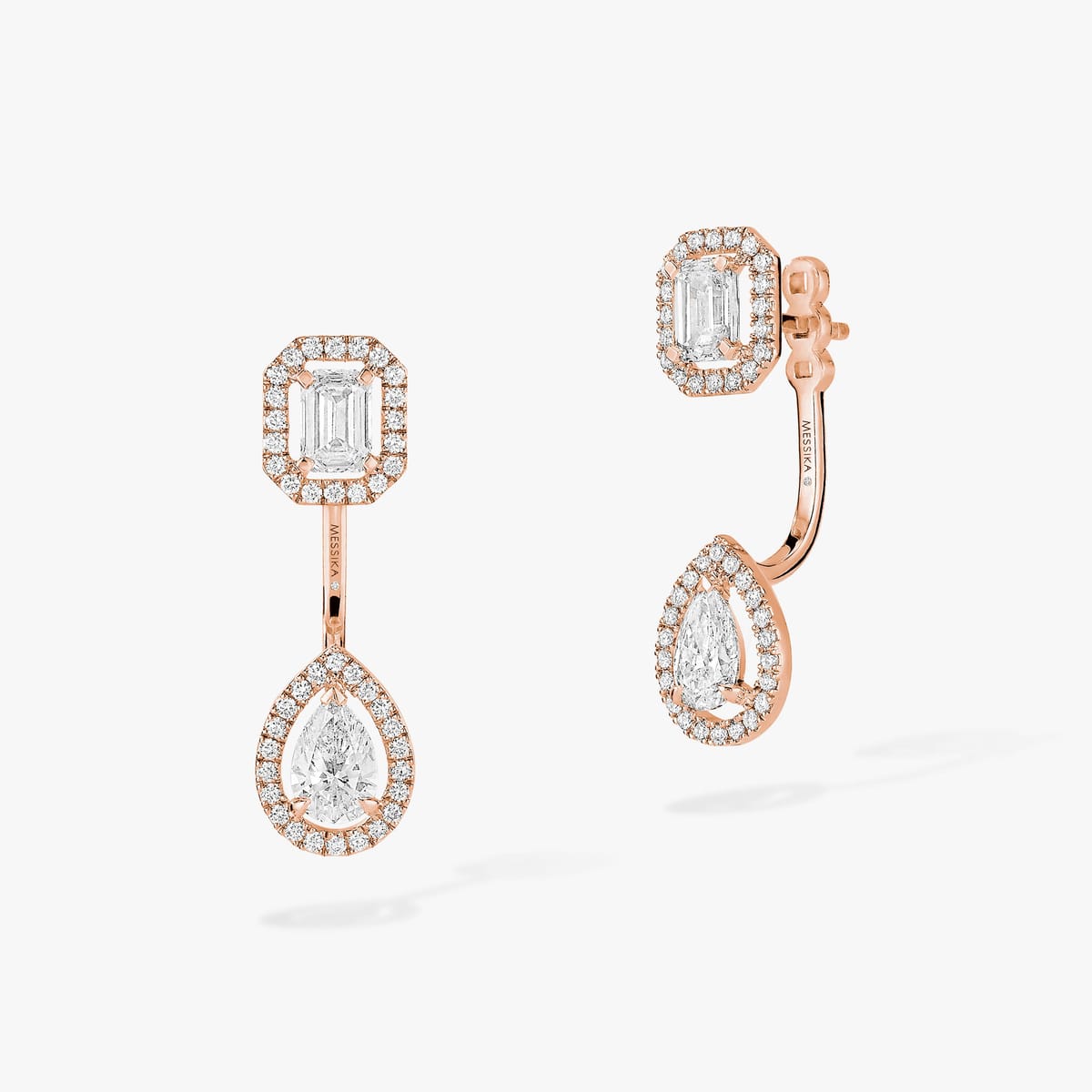 Earrings For Her Pink Gold Diamond My Twin Toi & Moi 0,30ct x2 06505-PG