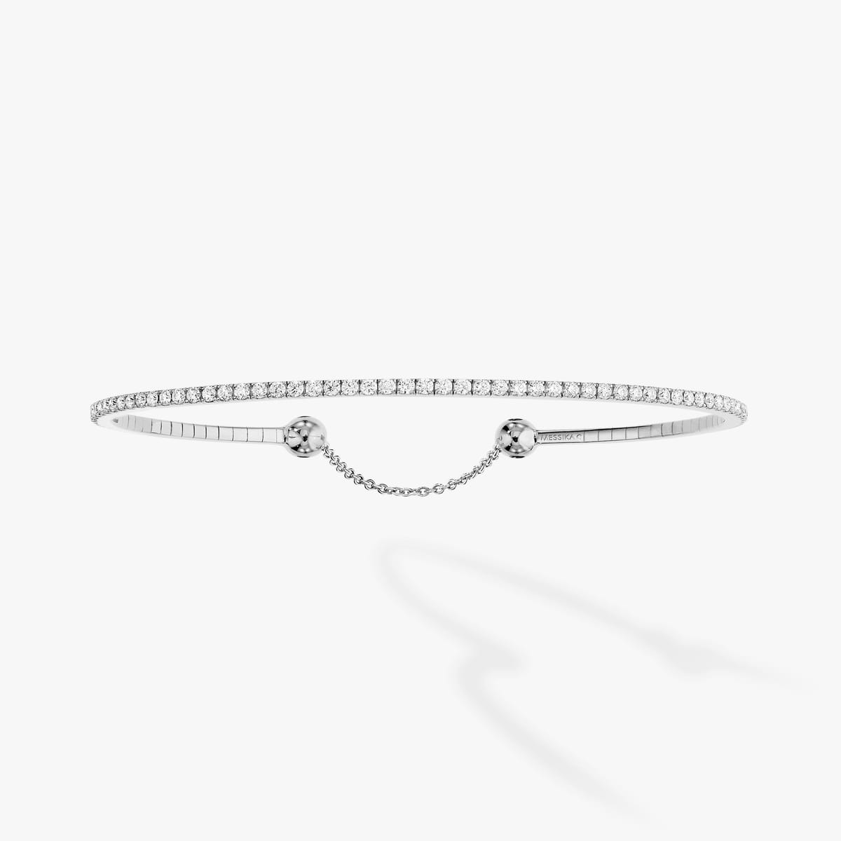 Bracelet For Her White Gold Diamond Bracelet Skinny 0,80ct 06097-WG