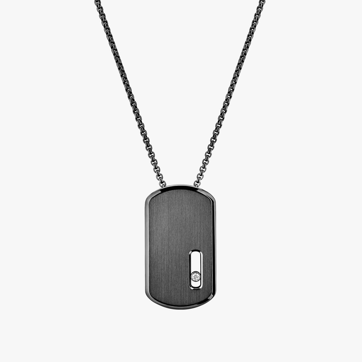 Collier Femme Titane Graphite Diamant Pendentif GM Move Titanium Graphite 13194-TG