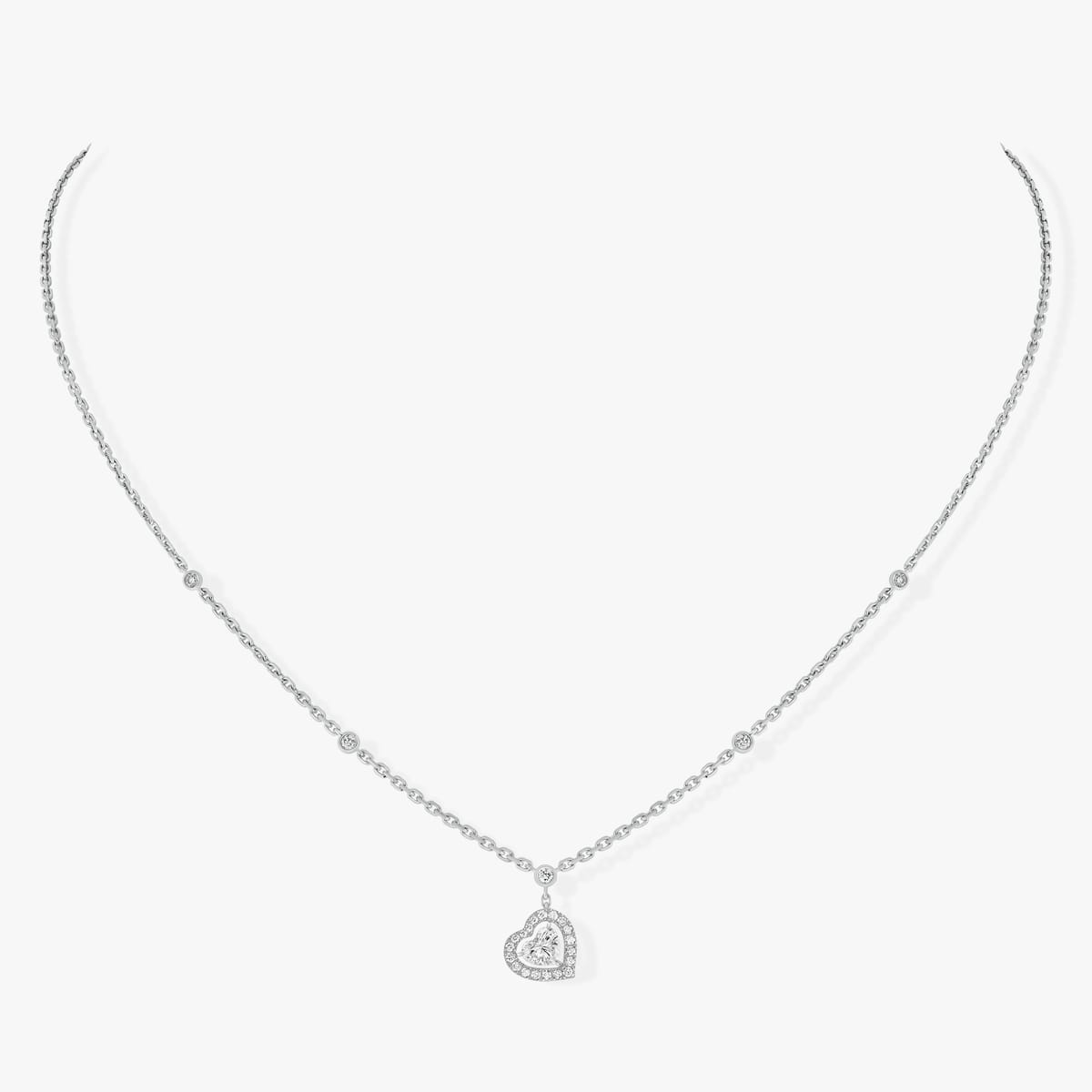 Collier Femme Or Blanc Diamant Collier Joy 0,15ct 11437-WG