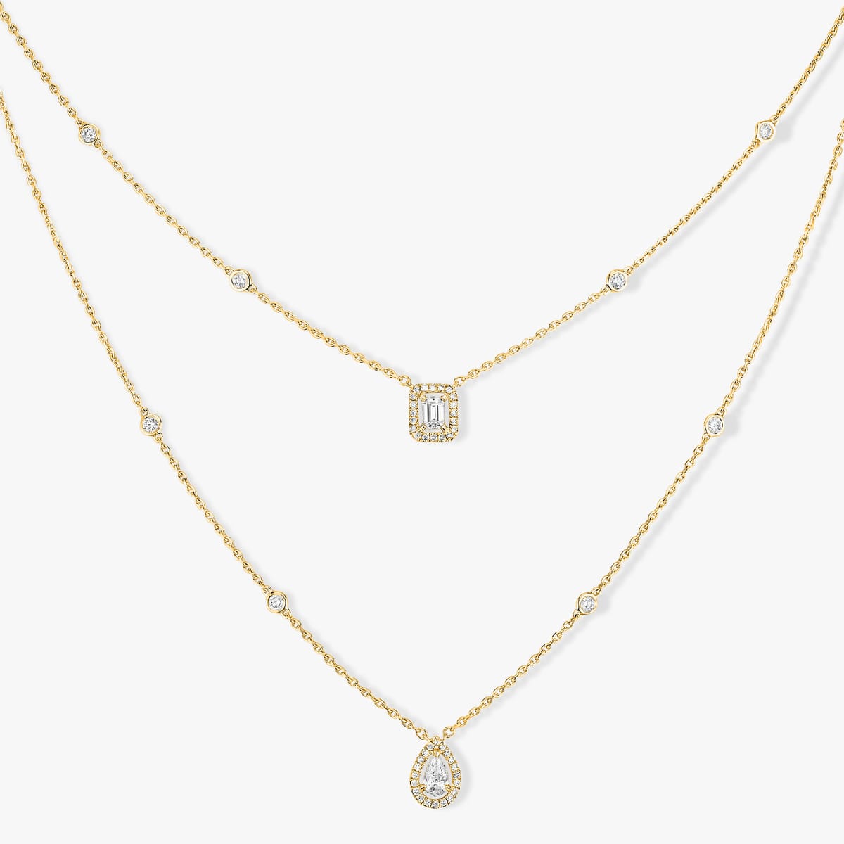 Collier Femme Or Jaune Diamant Collier 2 rangs My Twin 06506-YG