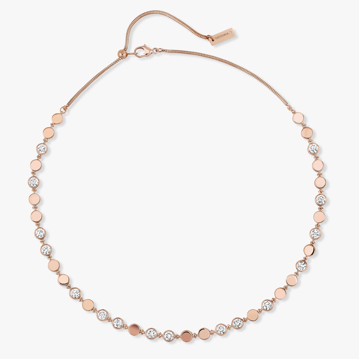 Necklace For Her Pink Gold Diamond D-Vibes MM 12483-PG
