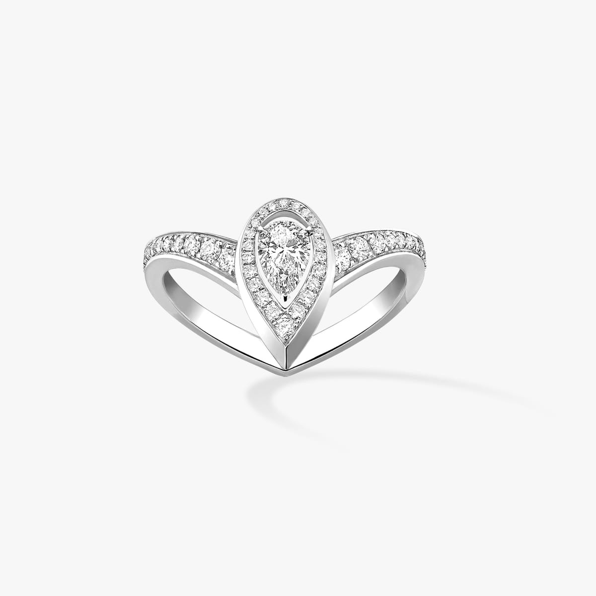 Ring For Her White Gold Diamond Fiery 0,10ct 12086-WG