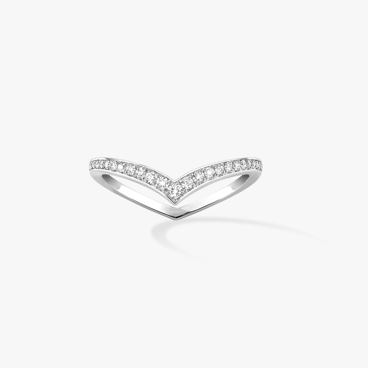 Ring For Her White Gold Diamond Alliance pavée Fiery 12088-WG