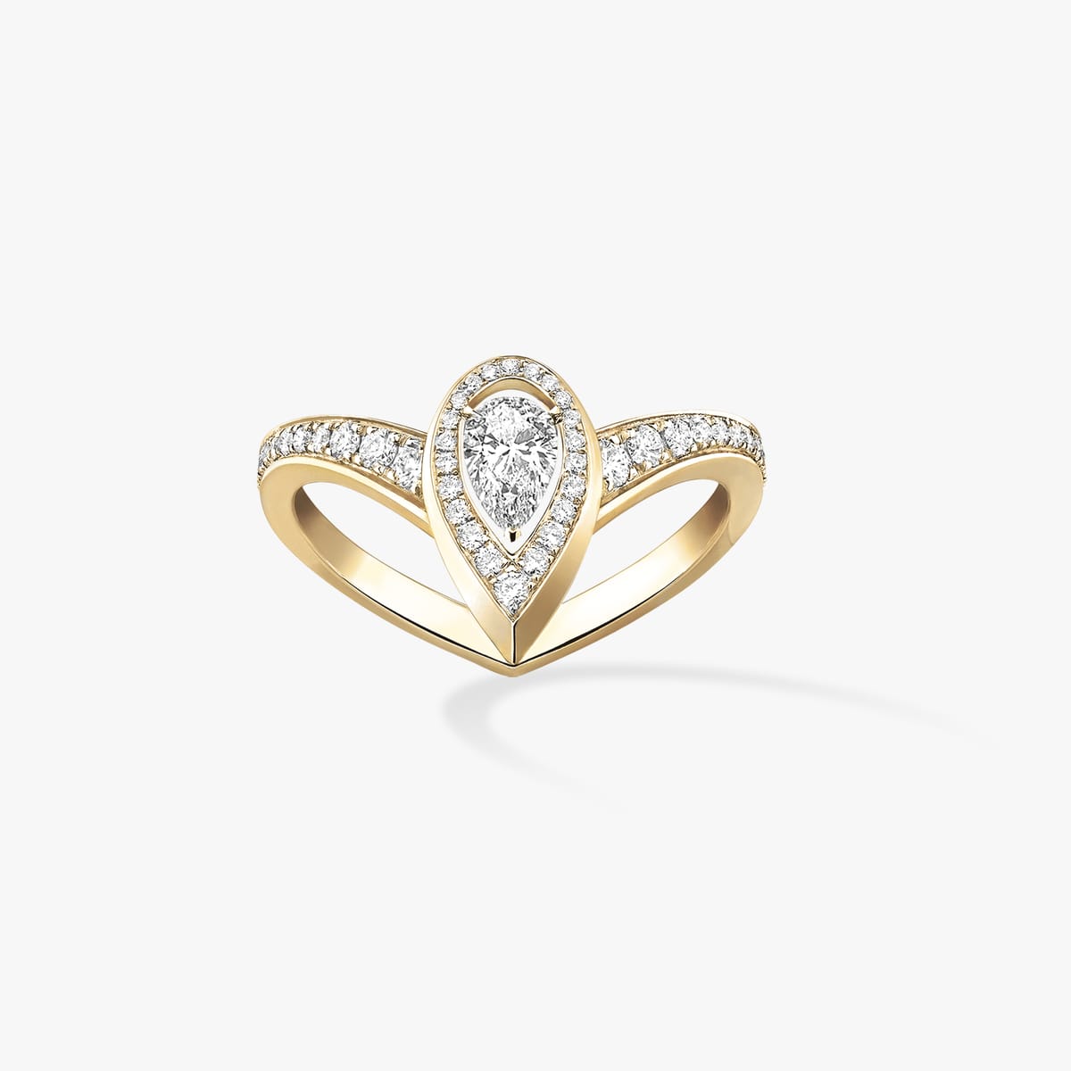 Ring For Her Yellow Gold Diamond Fiery 0,10ct 12086-YG