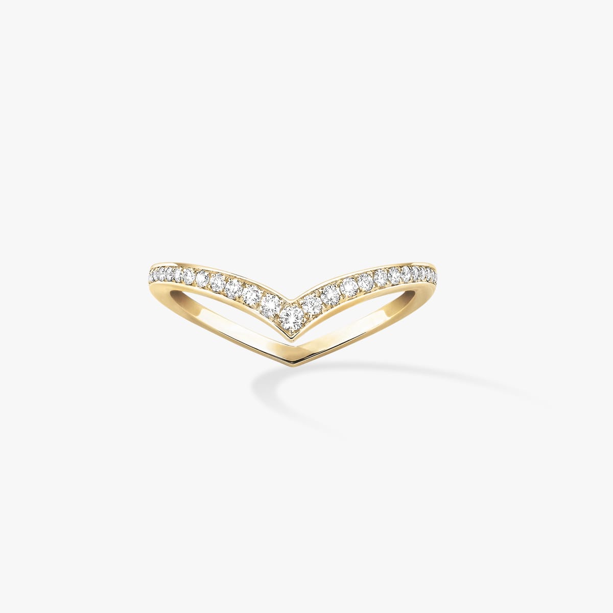 Ring For Her Yellow Gold Diamond Alliance Fiery Pavée 12088-YG