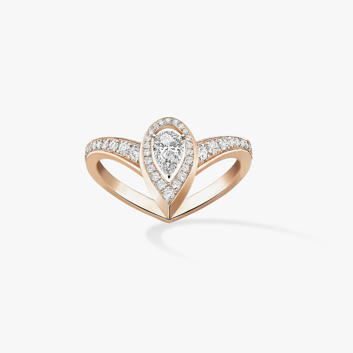 Ring For Her Pink Gold Diamond Fiery 0,10ct 12086-PG