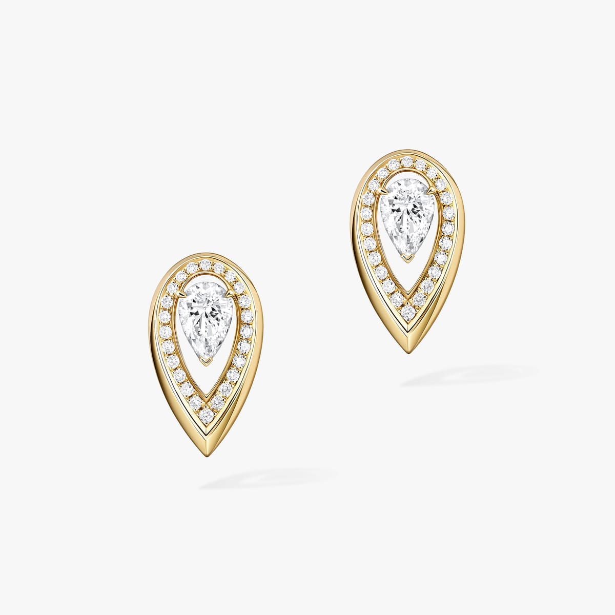 Earrings For Her Yellow Gold Diamond Fiery 0,25ct 13240-YG