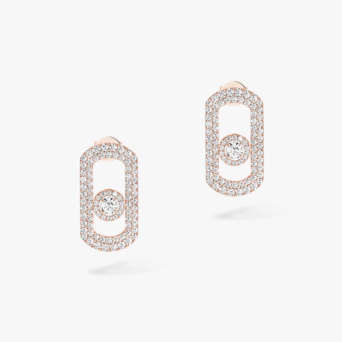 Earrings For Her Pink Gold Diamond So Move Pavées 12931-PG