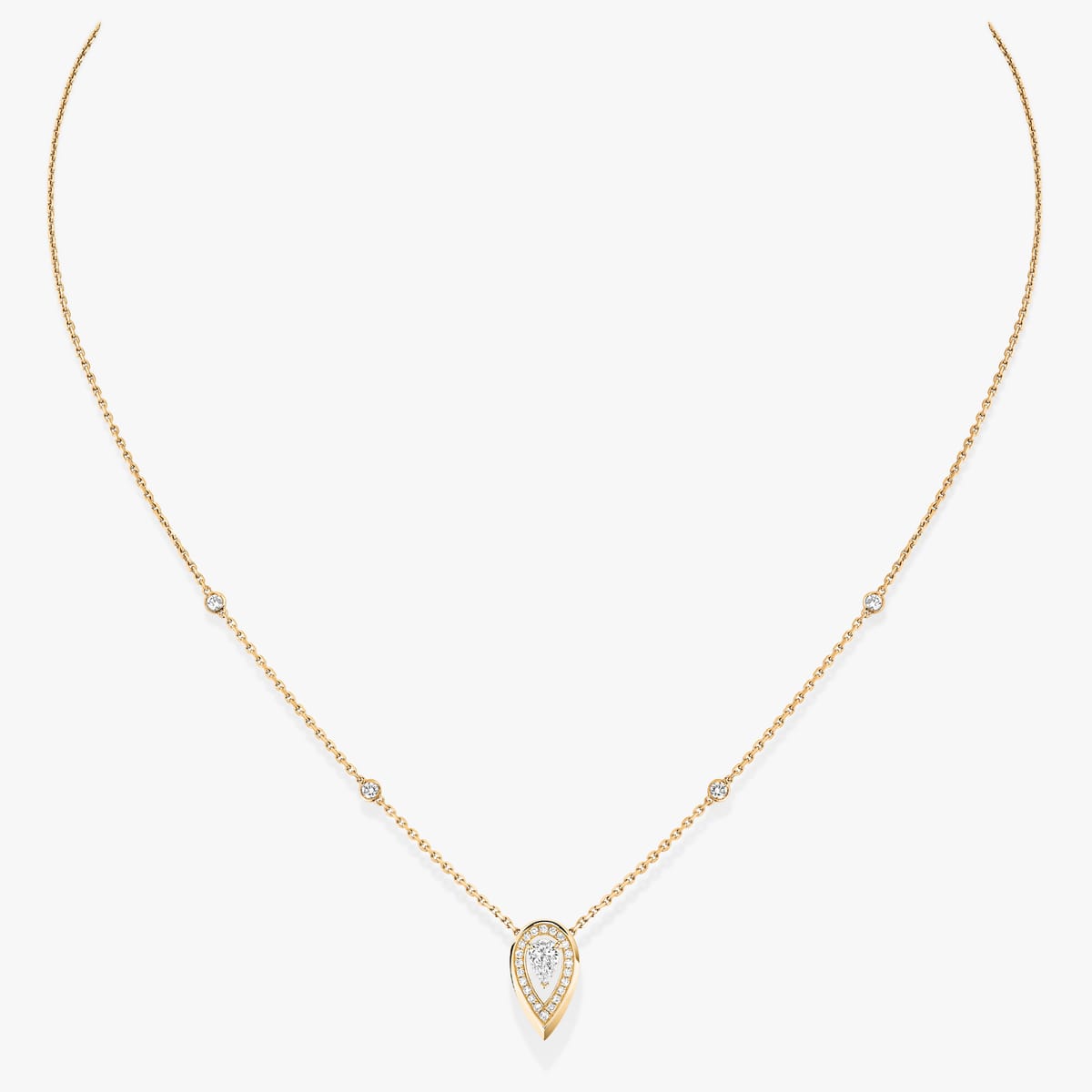 Collier Femme Or Jaune Diamant Collier Fiery 0,10ct 12611-YG