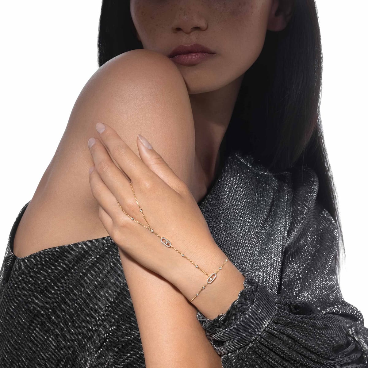 Bracelet Femme Or Jaune Diamant Bracelet de main Move Uno 12021-YG
