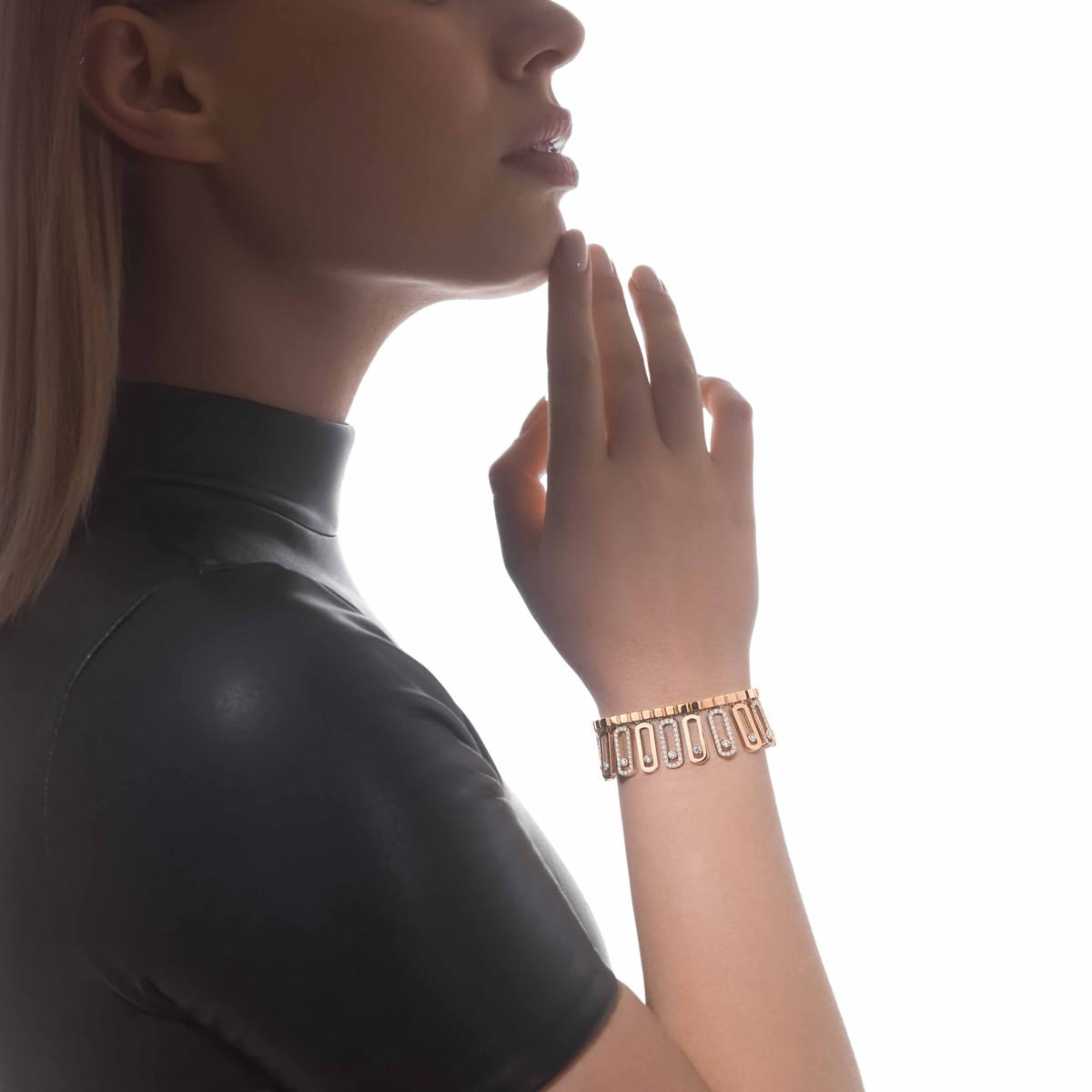 Bracelet Femme Or Rose Diamant Move Iconica Pavé 12977-PG