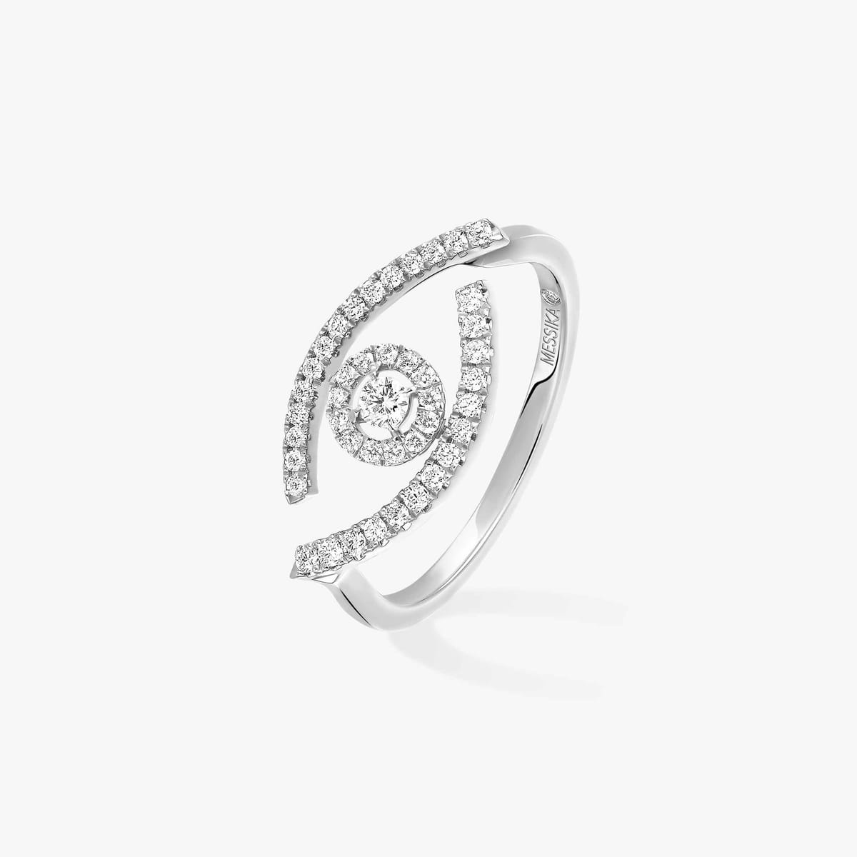 Ring For Her White Gold Diamond Lucky Eye Pavée 10037-WG