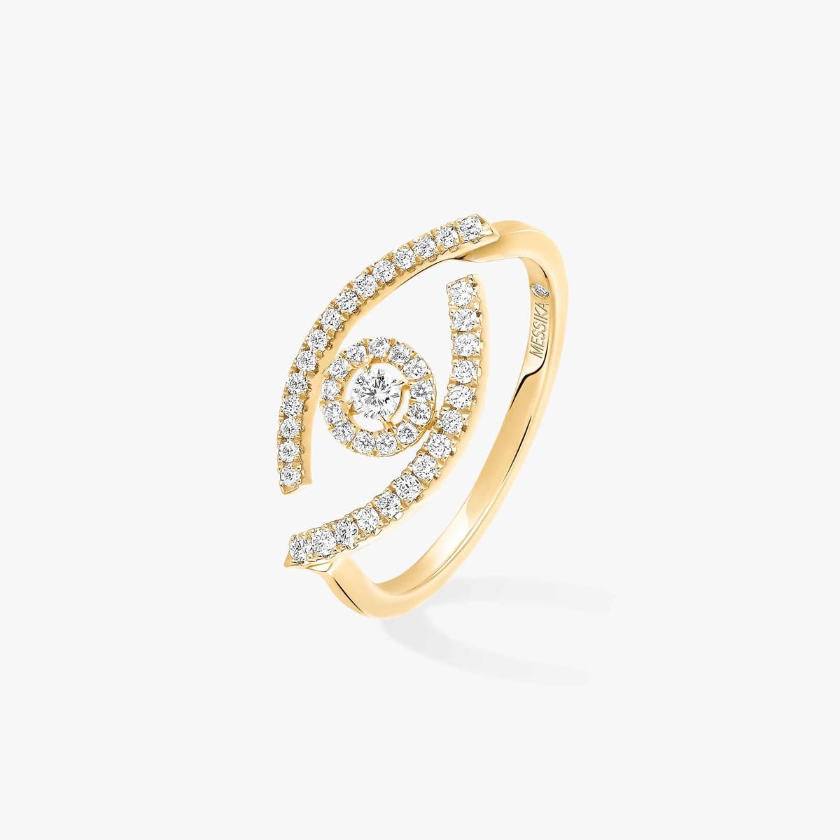 Ring For Her Yellow Gold Diamond Lucky Eye Pavée 10037-YG