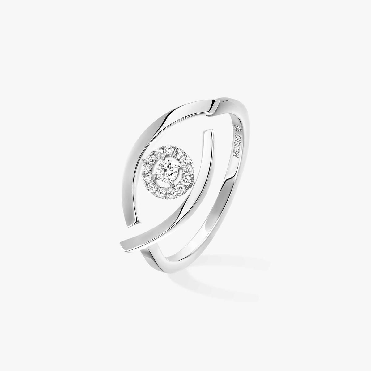 Bague Femme Or Blanc Diamant Lucky Eye 10036-WG