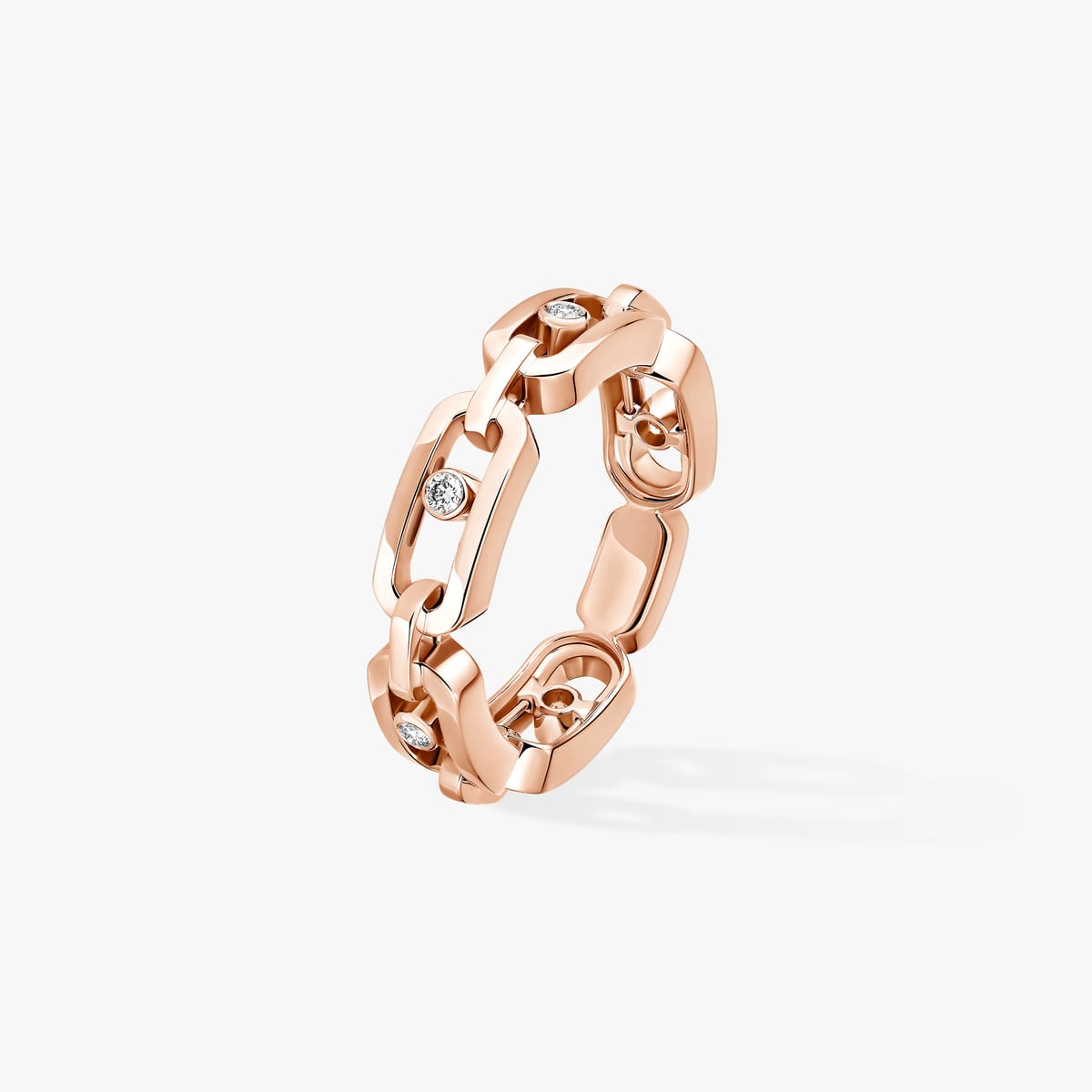 Bague Femme Or Rose Diamant Bague Move Link 12078-PG