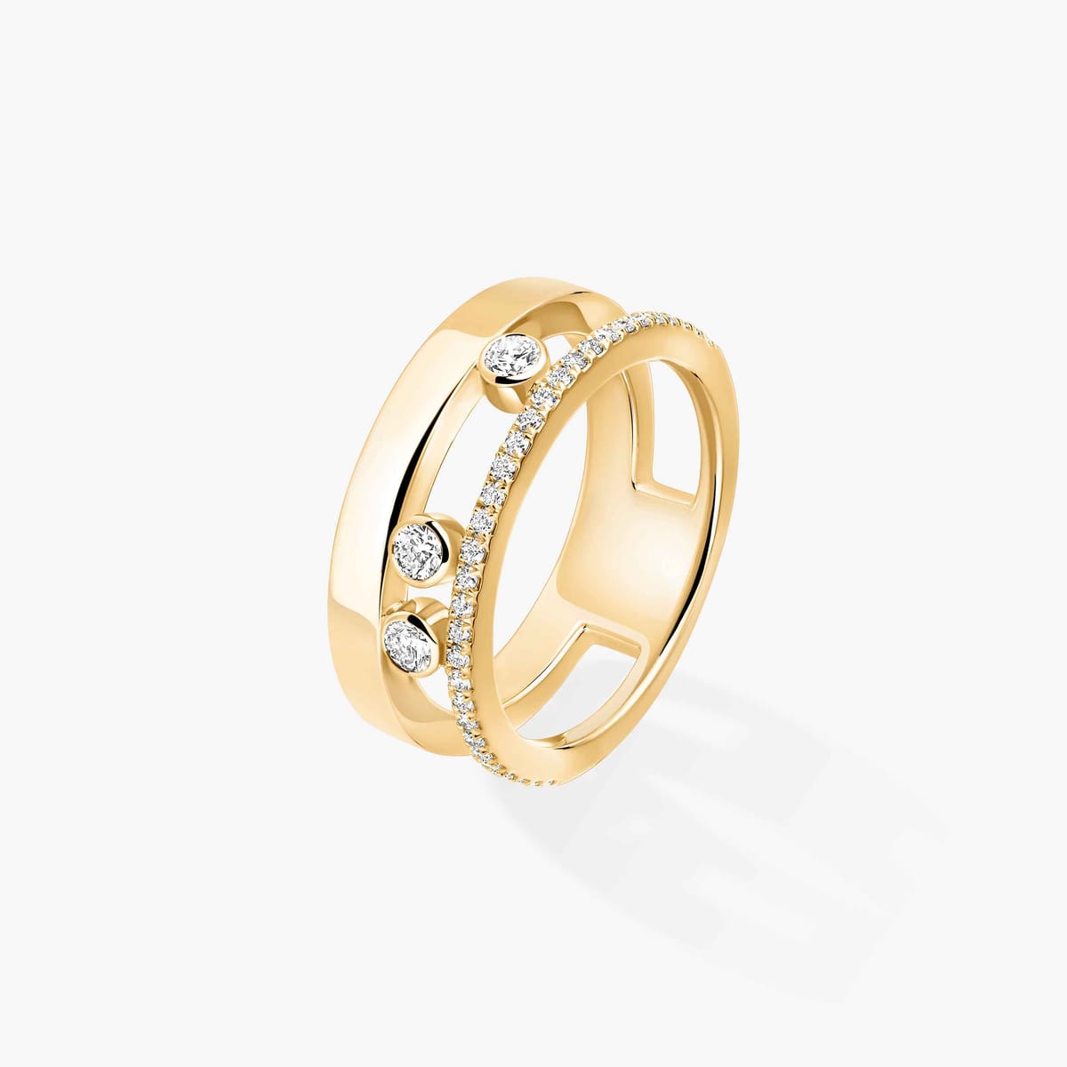 Bague Femme Or Jaune Diamant Bague Move Romane 06516-YG