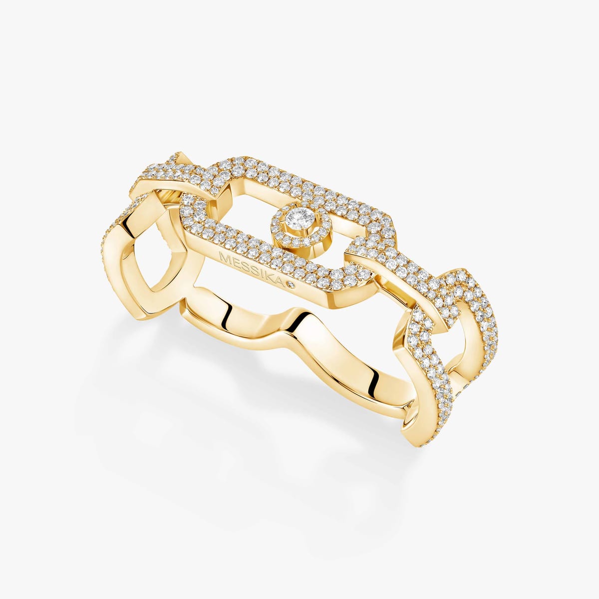 Ring For Her Yellow Gold Diamond So Move 2 doigts Pavée 13185-YG