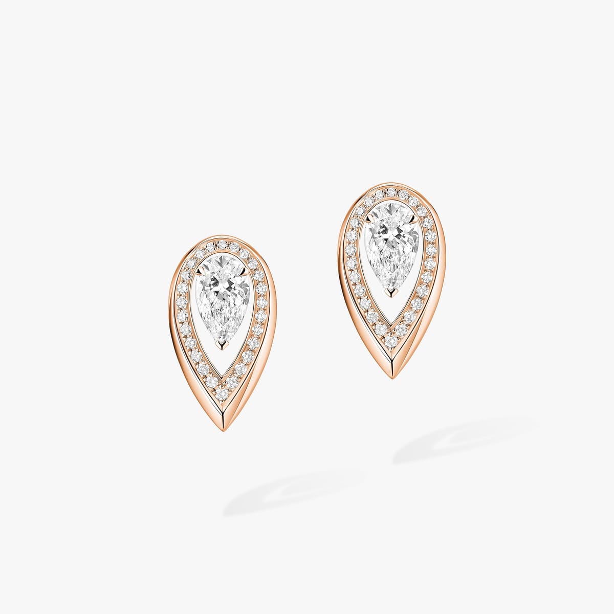 Earrings For Her Pink Gold Diamond Fiery 0,40ct 14377-PG