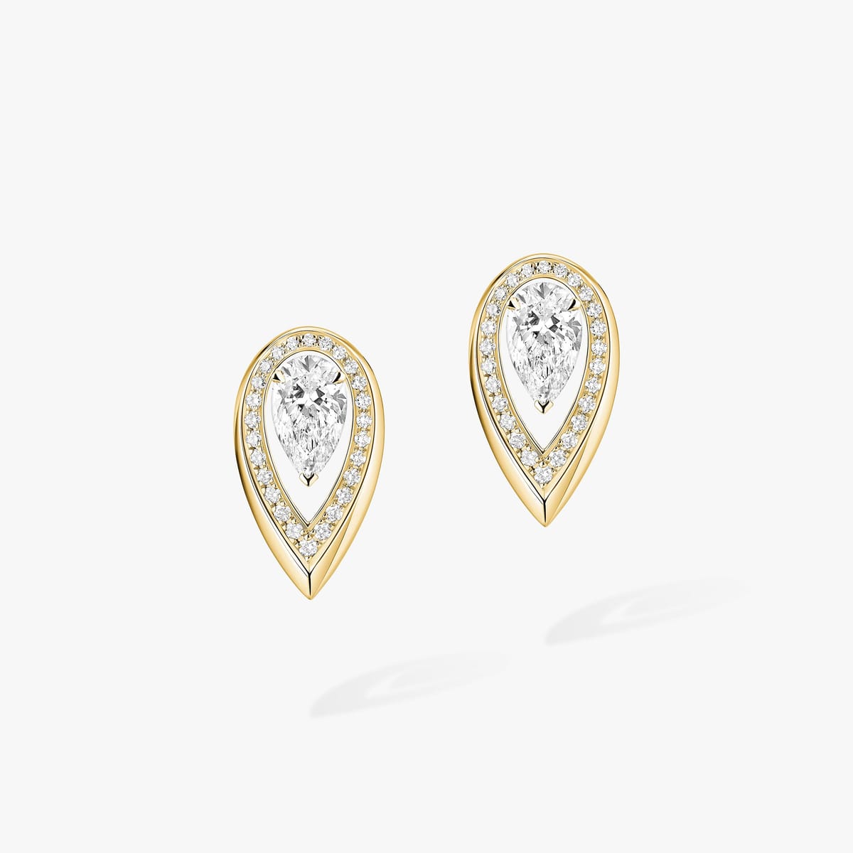 Earrings For Her Yellow Gold Diamond Fiery 0,40ct 14377-YG