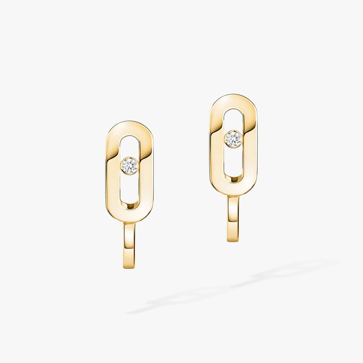 Boucles d'oreilles Femme Or Jaune Diamant Mini créoles Move Uno 10050-YG