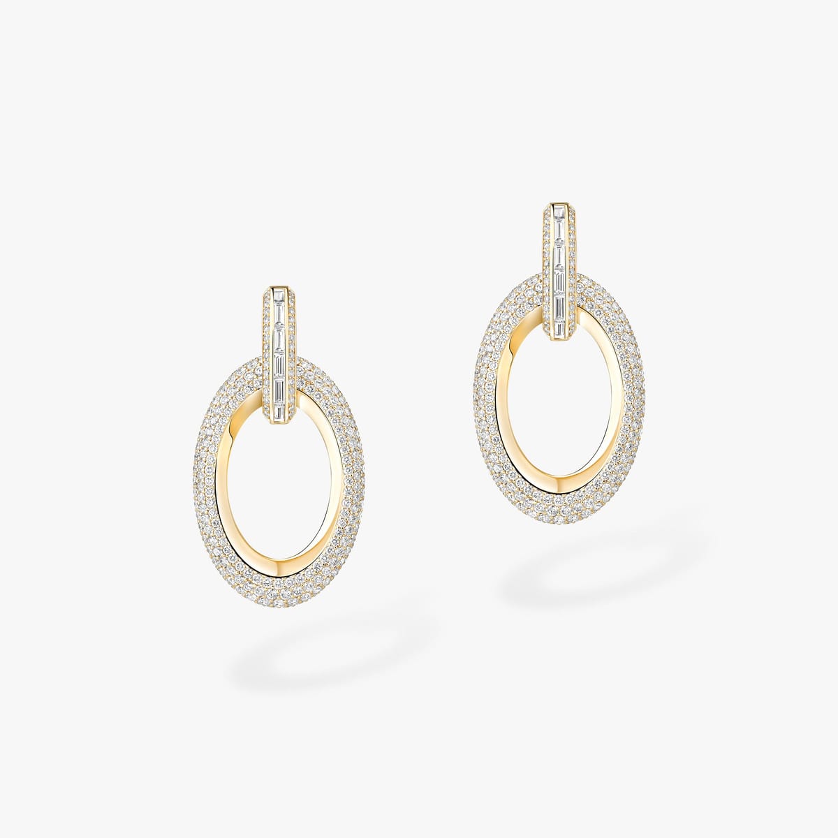 Boucles d'oreilles Femme Or Jaune Diamant Boucles d'oreilles Groove 13470-YG