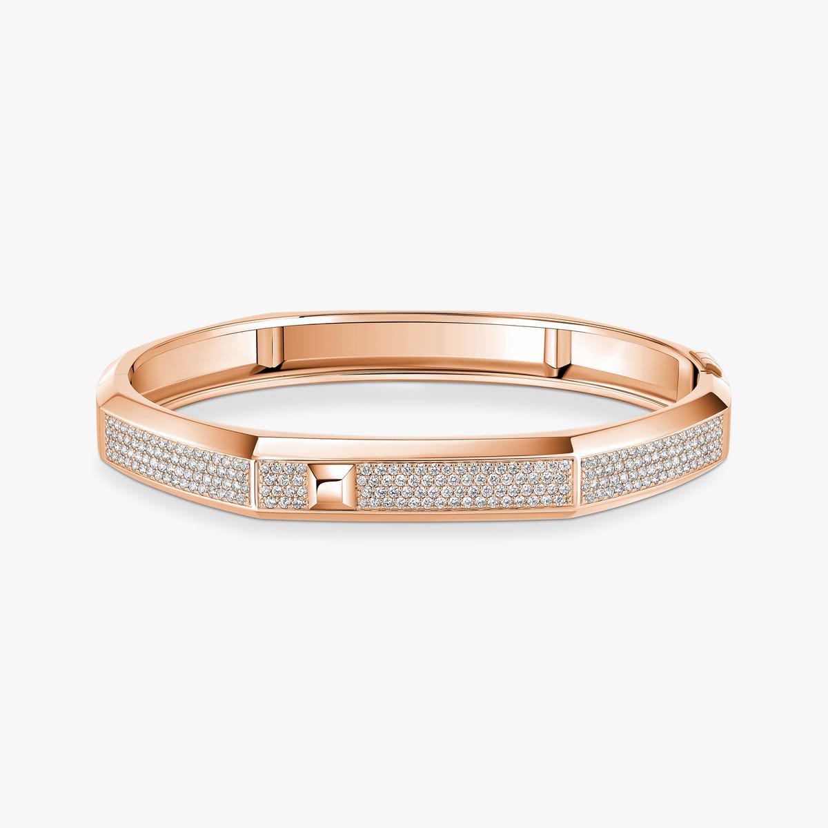 Bracelet Mixte Or Rose Diamant Bracelet pavé Moderniste MM 14571-PG