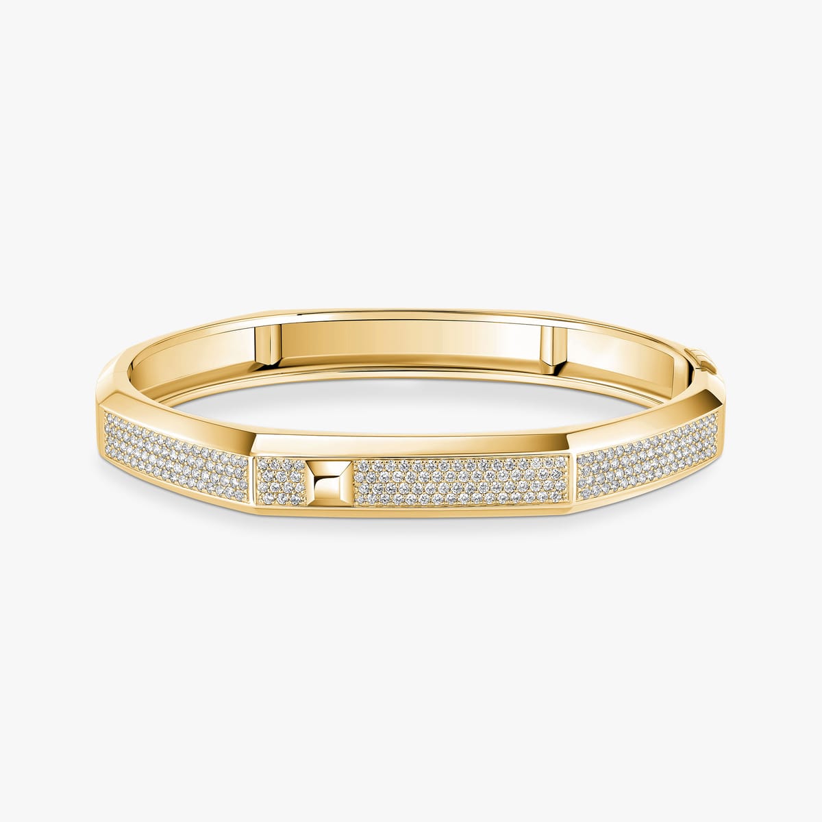 Bracelet Mixte Or Jaune Diamant Bracelet pavé Moderniste MM 14571-YG