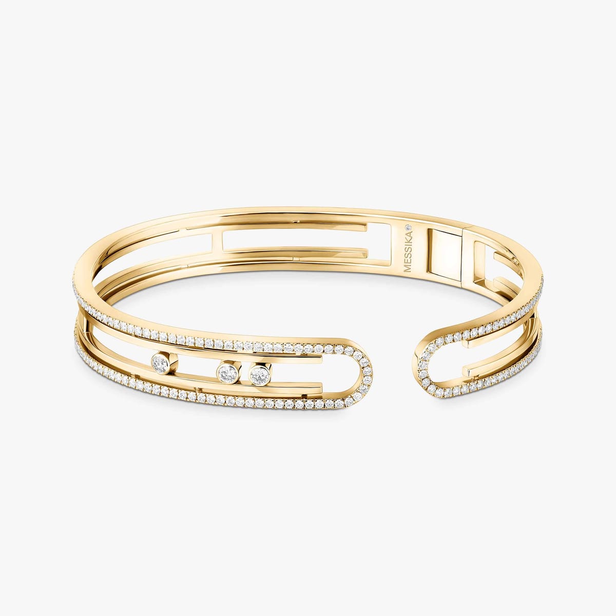 Bracelet For Her Yellow Gold Diamond Bangle Move 10th 11426-YG