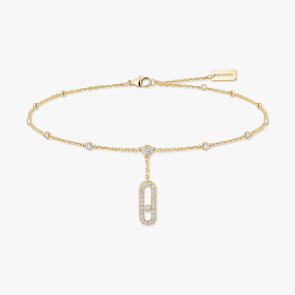 Bracelet For Her Yellow Gold Diamond Bracelet de Cheville Move Uno Pavé 06592-YG