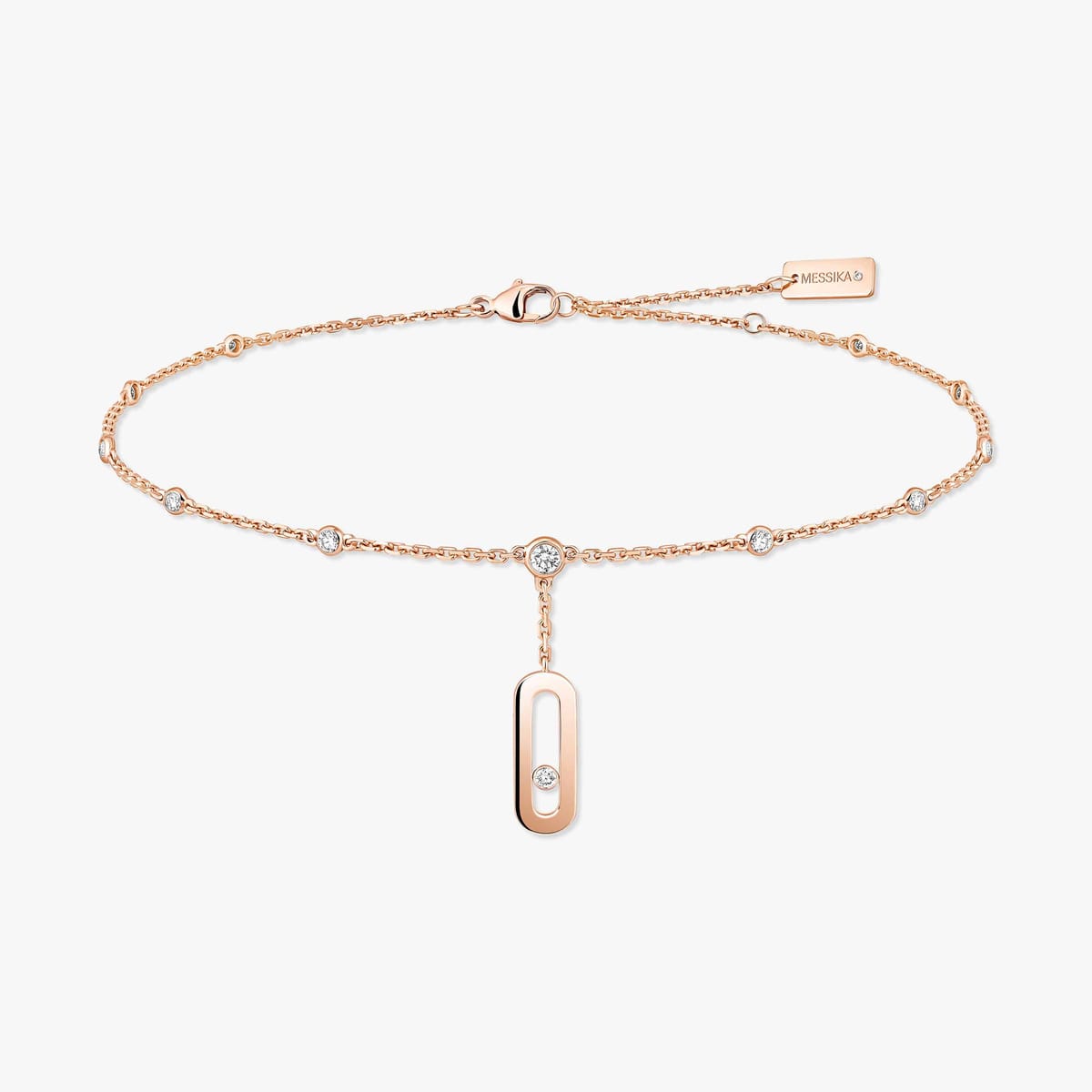 Bracelet For Her Pink Gold Diamond Bracelet de Cheville Move Uno 10100-PG