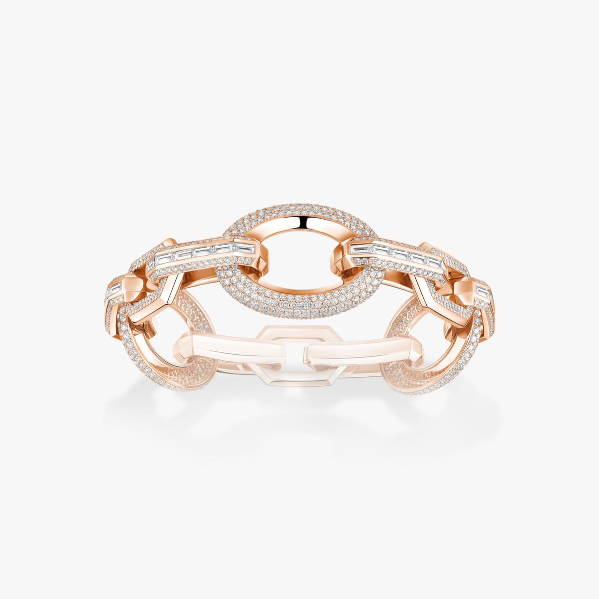 Bracelet Femme Or Rose Diamant Bracelet Groove 13498-PG