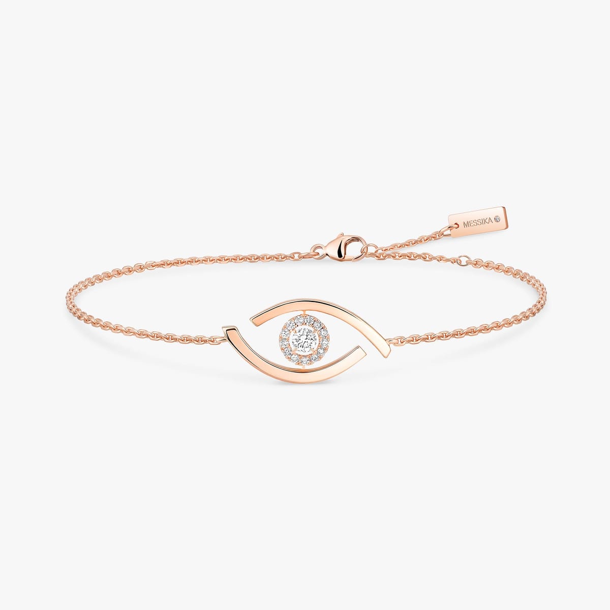 Bracelet Femme Or Rose Diamant Lucky Eye 10034-PG
