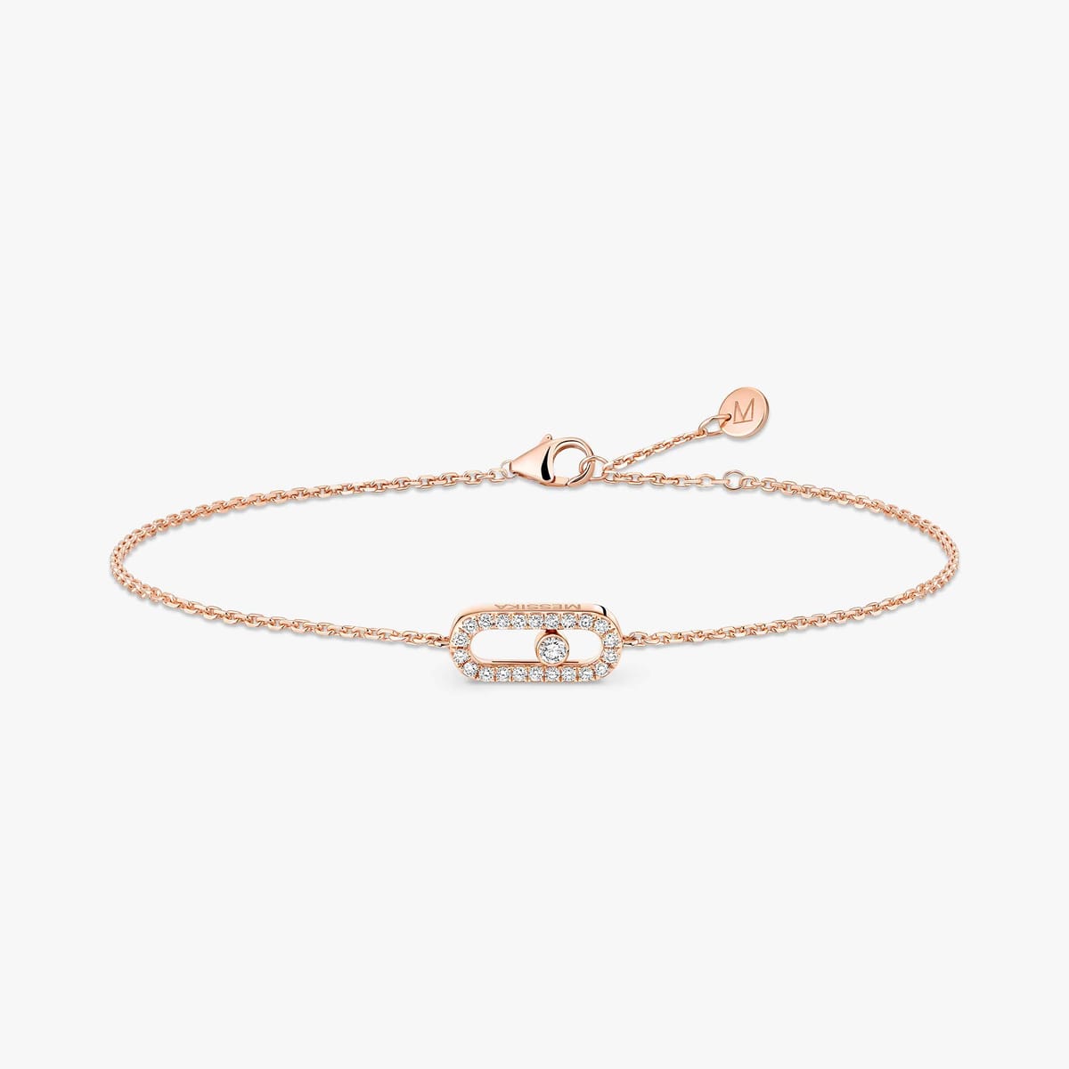 Bracelet Child Pink Gold Diamond Bracelet pavé enfant Messika Care(s) 12499-PG