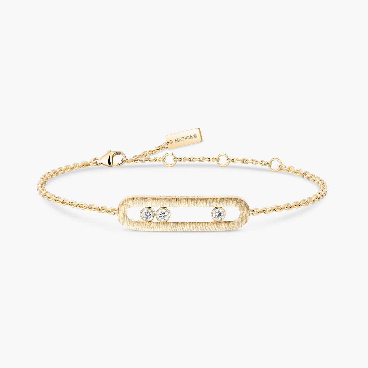 Bracelet Femme Or Jaune Diamant Bracelet Move Classique Ciselé 14586-YG