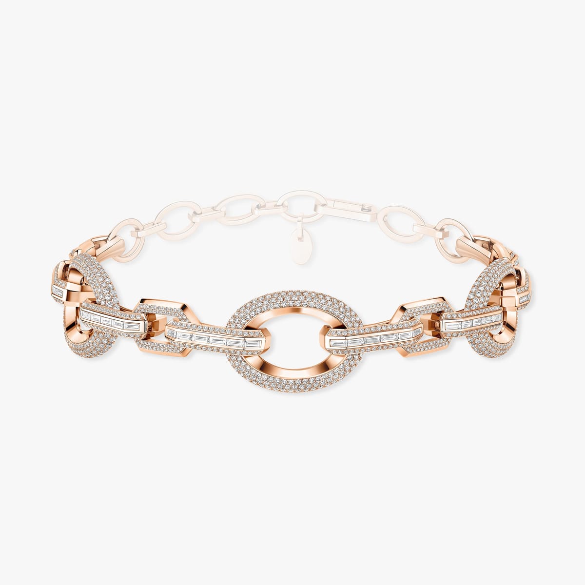 Collier Femme Or Rose Diamant Collier choker Groove 14036-PG