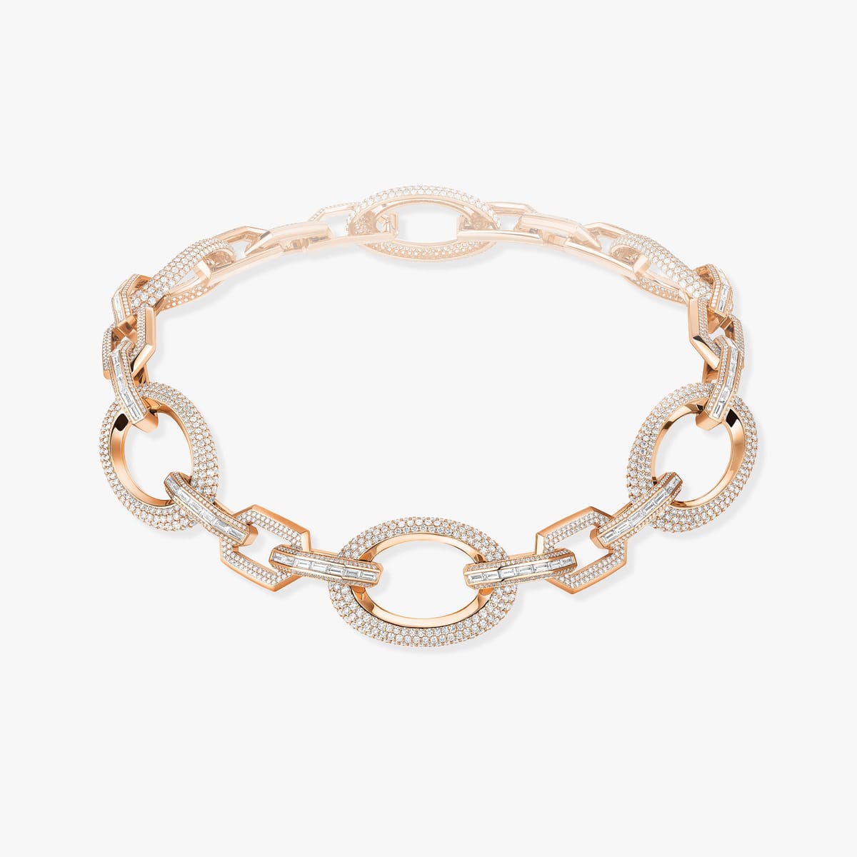 Collier Femme Or Rose Diamant Collier ras-de-cou Groove 13497-PG