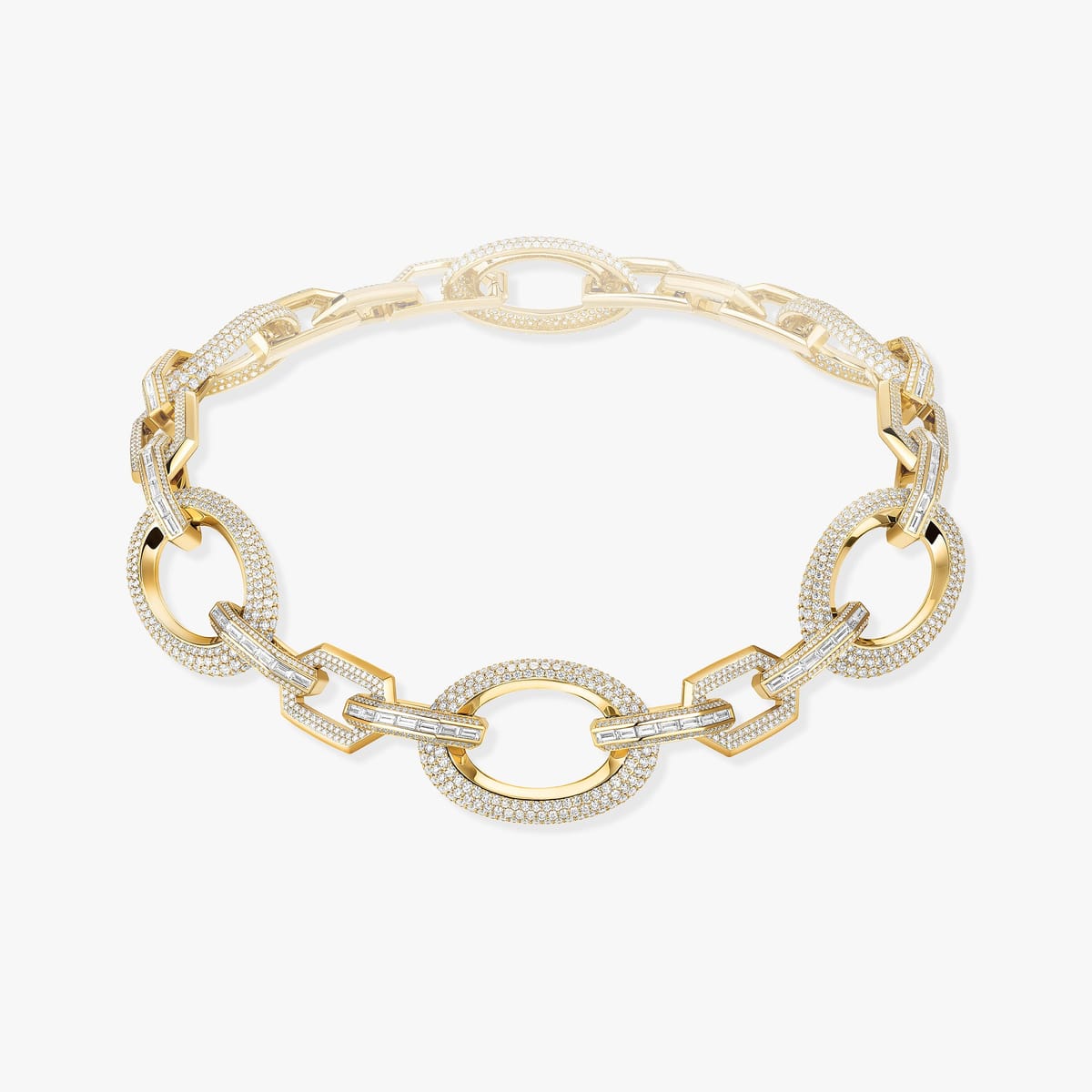 Collier Femme Or Jaune Diamant Collier ras-de-cou Groove 13497-YG