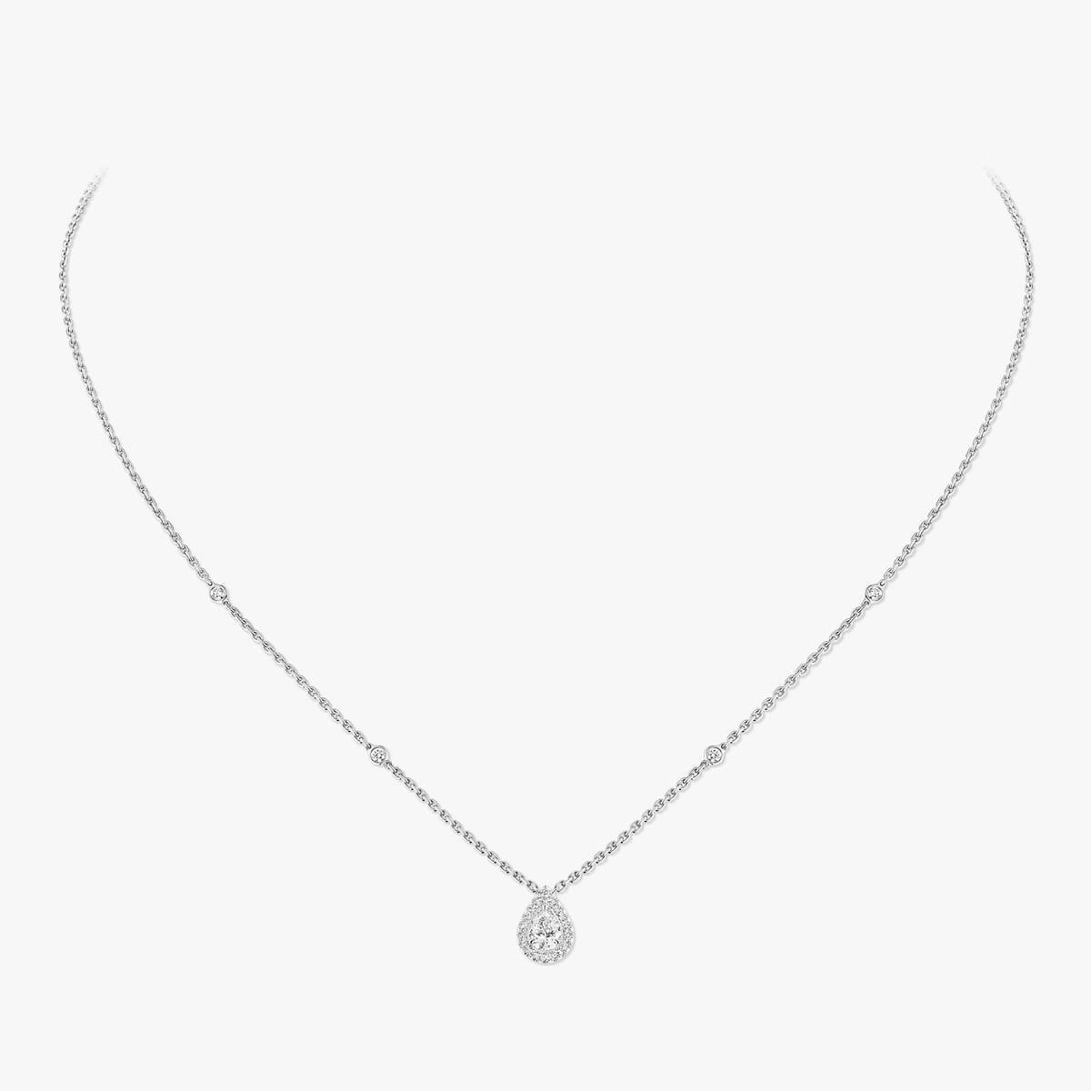Collier Femme Or Blanc Diamant Collier Joy 0,25ct 05224-WG