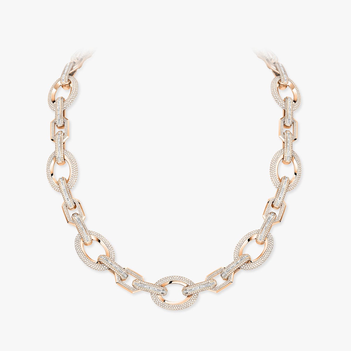 Collier Femme Or Rose Diamant Collier Groove 14064-PG