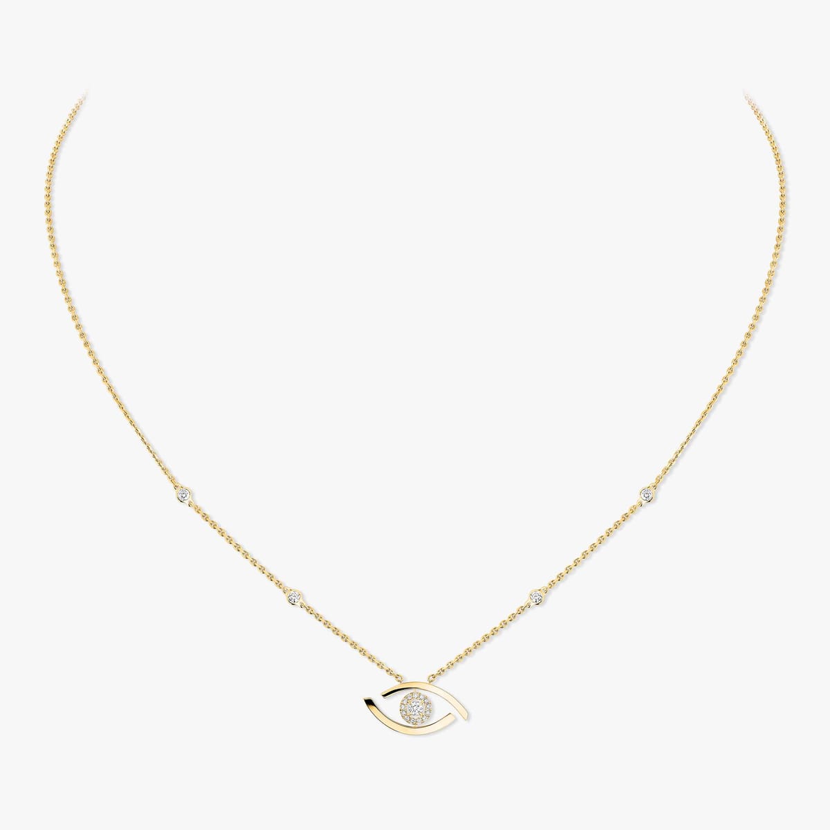 Collier Femme Or Jaune Diamant Collier Lucky Eye 07524-YG