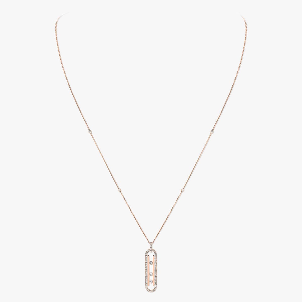 Collier Femme Or Rose Diamant Collier Move 10th PM 10032-PG